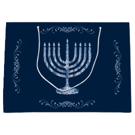 Metallic Filigree Menorah