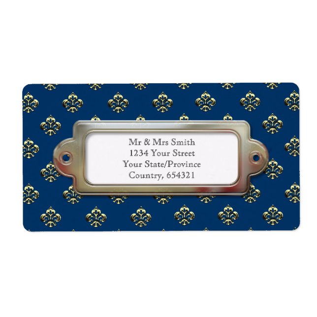 Metallic Fleur de lis (Guld) Fraktsedel (Framsidan)