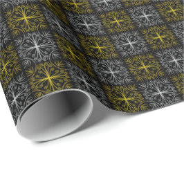Metallic flower tile abstract presentpapper