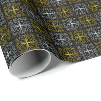 Metallic flower tile abstract presentpapper