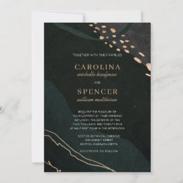 Metallic Geode Bröllop Inbjudningar