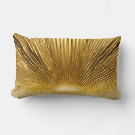 Metallic gold abstract lines patterns AI art  Lumbarkudde