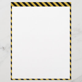 Metallic Gold and Black Stripe Pattern Stylish Brevhuvud