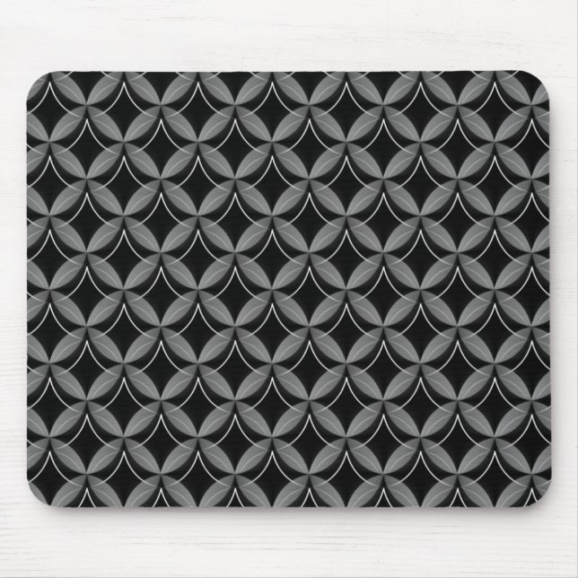 Metallic Grått Uptown Glam Mousepad Musmatta (Framsidan)