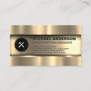 Metallic Guld Byggnadsverk, Logotyp Visitkort