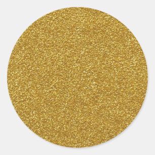 Metallic guld glitter struktur runt klistermärke