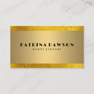 Metallic Guld Golden Confetti Foil Visitkort