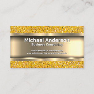 Metallic Guld GULD GLITTER Visitkort