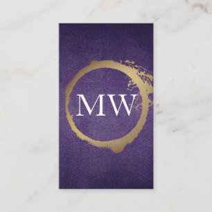 Metallic Guld Lila Fabric Struktur Visitkort