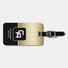 Metallic Guld Monogram Bagagebricka