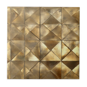 Metallic Guld Mönster Kakelplatta