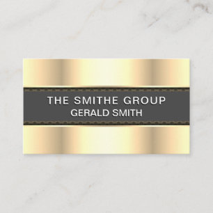 Metallic Guld Shine Grått Banner Visitkort