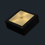 Metallic Guld Struktur, Guld Medallion Minnesask<br><div class="desc">Metallisk bildbakgrund i struktur med guld-medallion med anpassningsbar monogram.</div>