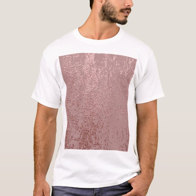 Metallic guld struktur, ro kvarts. t shirt (Framsida)
