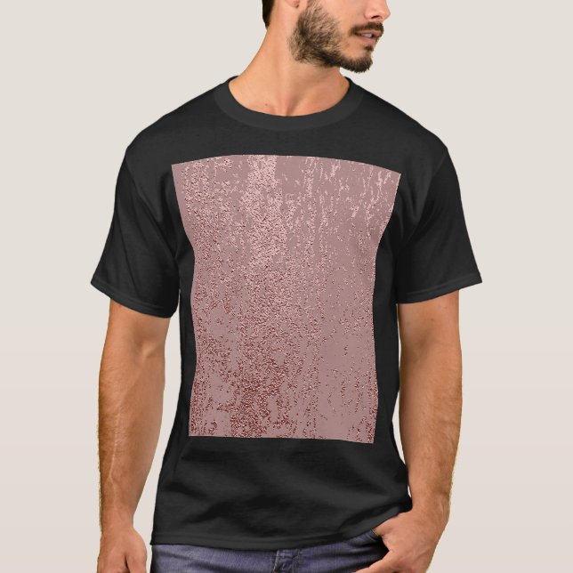 Metallic guld struktur, ro kvarts. t shirt (Framsida)