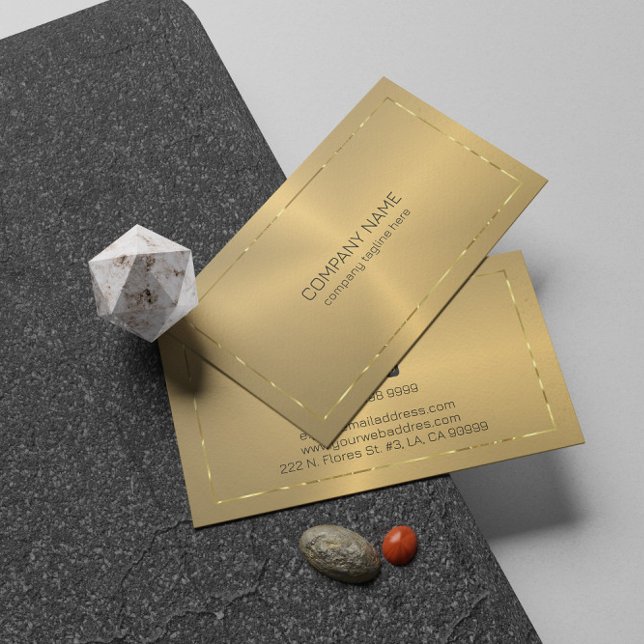 Metallic guld struktur shine guld gräns visitkort (Skapare uppladdad)