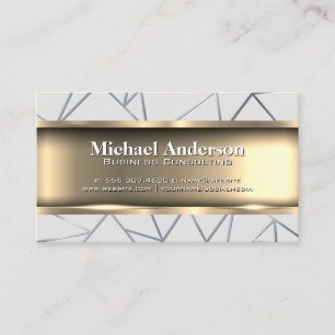 Metallic Guld Trim ABSTRAKT LINJER Visitkort
