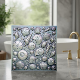 Metallic Iridescent Seashells D1223 Kakelplatta