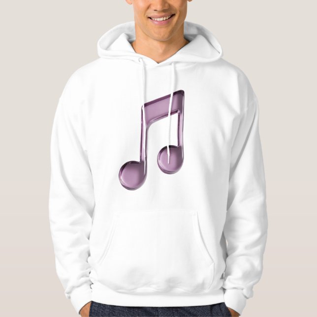 Metallic Lilac Musical Note Hoodie (Framsida)