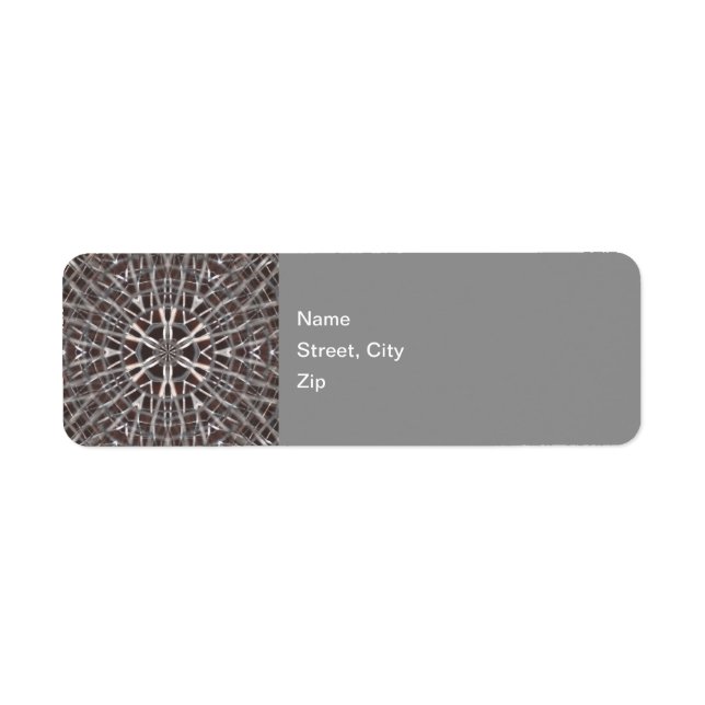 Metallic Metall Mesh Silver-etikett Returadress Etikett (Framsidan)