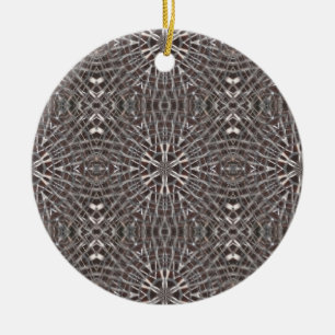 Metallic Metall Mesh Silver Julgransprydnad Keramik