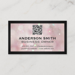 Metallic Metall QR-kod Visitkort
