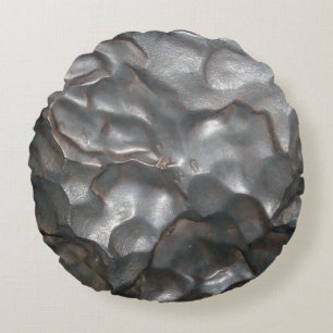 Metallic Meteorite Sten Mönster Rund Kudde