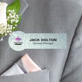 Metallic Namn bricka med företagets Logotyp för pe Namnbricka