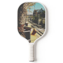 Metallic Nature Cityscape 2 Pickleball Paddle