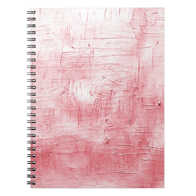 Metallic Red Canvas: Brushstroke Elegance. Anteckningsbok (Framsidan)