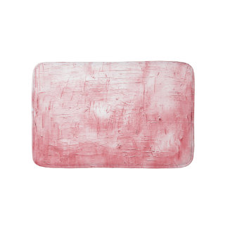 Metallic Red Canvas: Brushstroke Elegance. Badrumsmatta