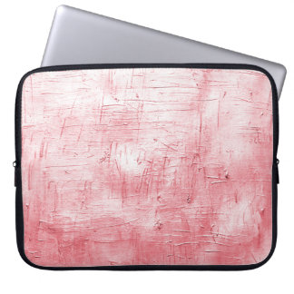 Metallic Red Canvas: Brushstroke Elegance. Laptop Fodral