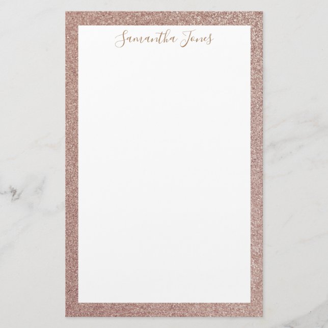 Metallic ro Glitter | PERSONLIG Brevpapper (Framsida)