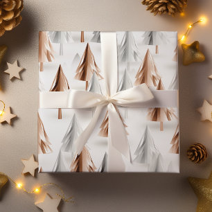 Metallic Ro Guld Platinum Silver Julgranar Presentpapper