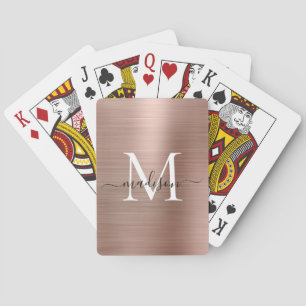 Metallic Ro Monogram Snyggt Namn Casinokort