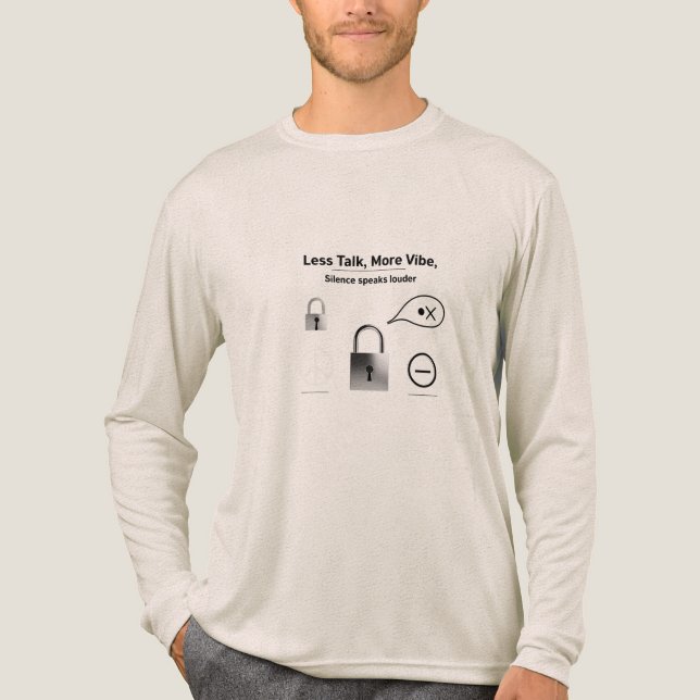 Metallic Silence Lock | Bella+Canvas Long Sleeve  T Shirt (Framsida)