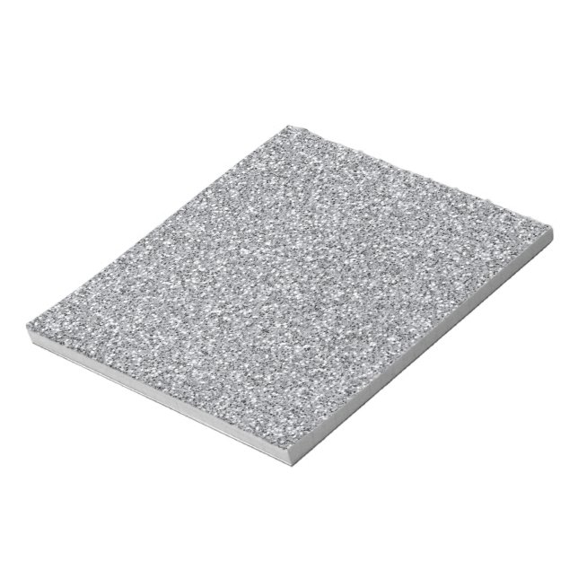 Metallic Silver Glitter Anteckningsblock (Roterad)