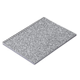 Metallic Silver Glitter Anteckningsbok