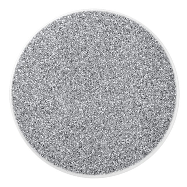 Metallic Silver Glitter Knopp (Framsidan)