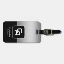 Metallic Silver Monogram