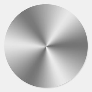 Metallic Silver Runt Klistermärke