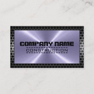 Metallic Stainless Metal Steel Border #20 Visitkort