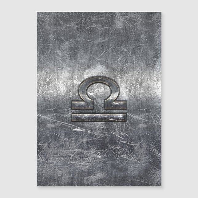 Metallic Stil Libra Zodiac-tecken (Framsida)
