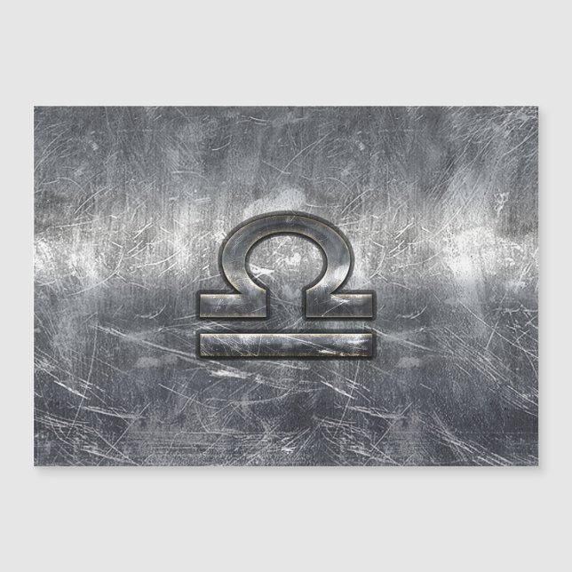 Metallic Stil Libra Zodiac-tecken (Framsida)