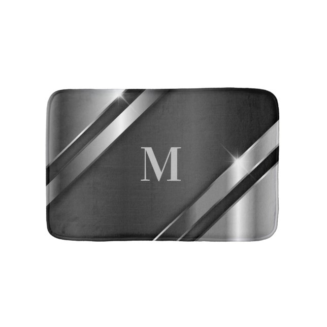 Metallic Struktur Monogram Badrumsmatta (Framsidan)