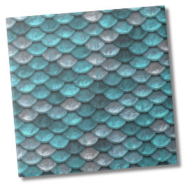 Metallic Teal Mönster Kakelplatta