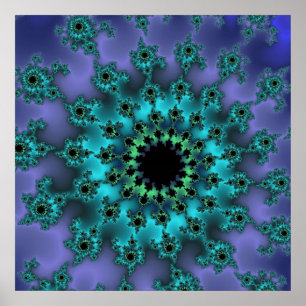 Metallic Teal Öga Poster