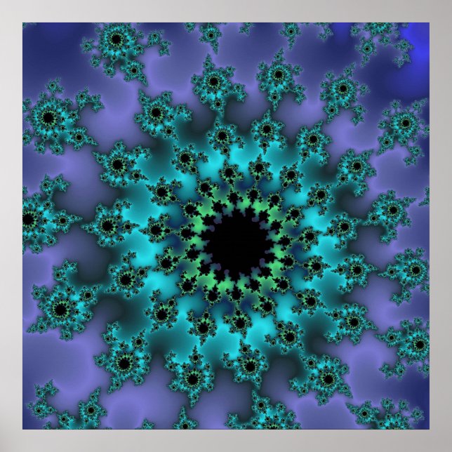 Metallic Teal Öga Poster (Framsidan)