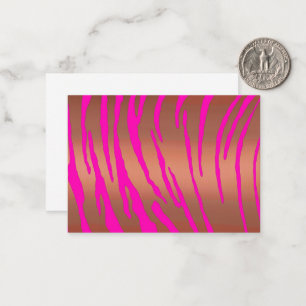 Metallic Tiger Rand Pinks Anteckningskort