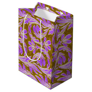 Metallic Vågar-Lila-Guld-GIFT BAG m
